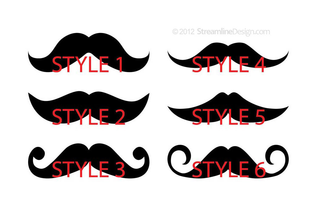 Mustache Decal Sticker Free Shipping 